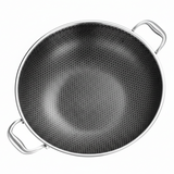 Honey Comb Stainless Steel Wok Pan 34cm