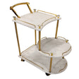 Euro Gold Kitchen Tea Trolley Wood Finish