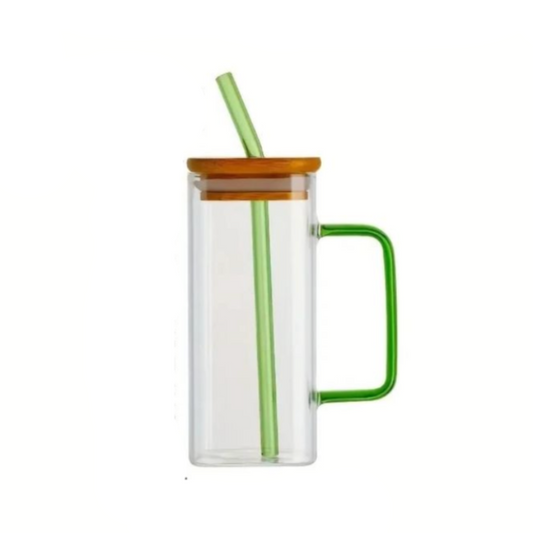 Mason Jar With Handle Assorted Colors