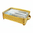 BBQ Grill & Warmer SS Gold Finish 16 x 9 inches