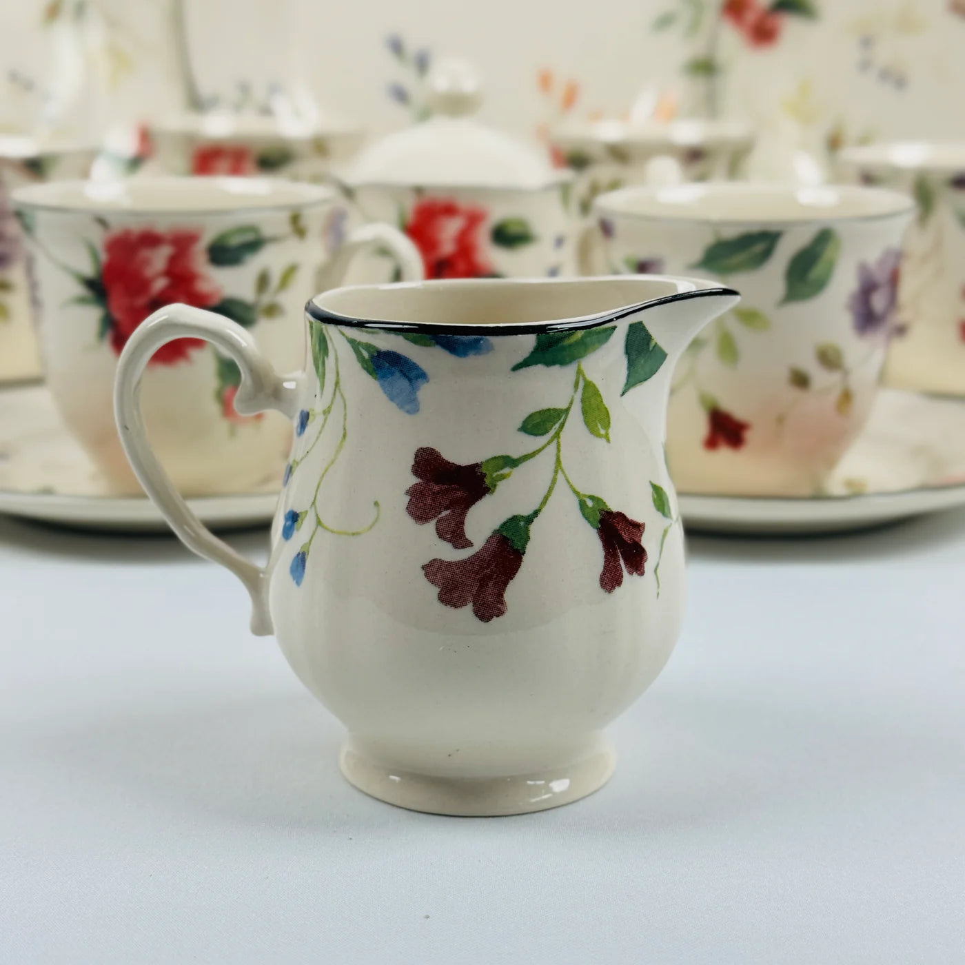 Priscilla With Banding 85Pcs Dinner Set