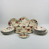 Priscilla With Banding 85Pcs Dinner Set