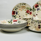 Priscilla With Banding 85Pcs Dinner Set