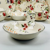 Priscilla With Banding 85Pcs Dinner Set
