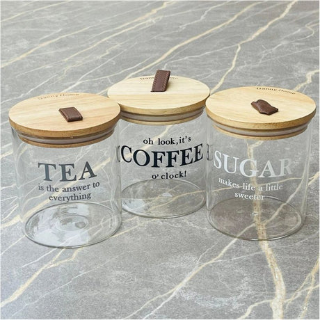 Glass Canister Set 3pcs 750ml