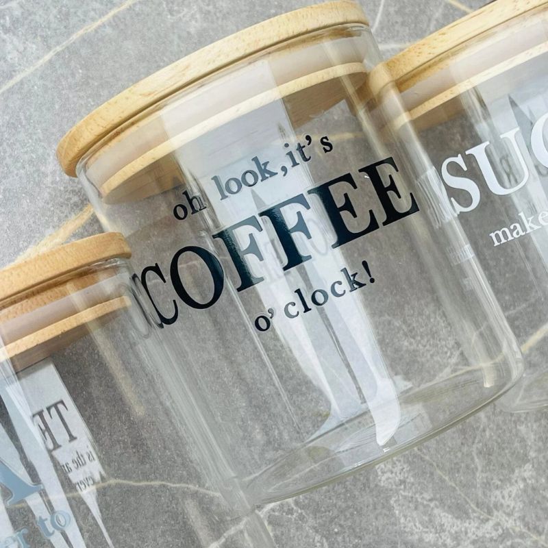 Glass Canister Set 3pcs 750ml