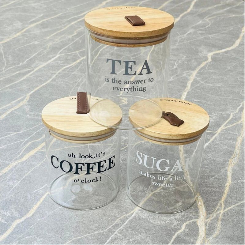 Glass Canister Set 3pcs 750ml