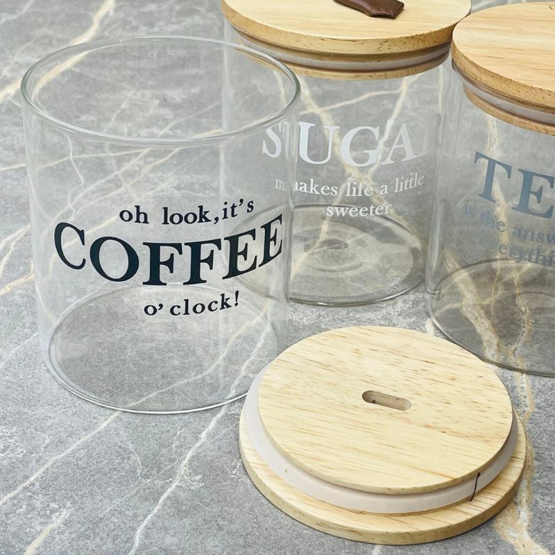 Glass Canister Set 3pcs 750ml