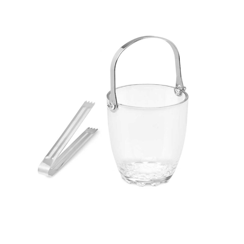 Ice Bucket With Handle and Metal Tongs 800ml