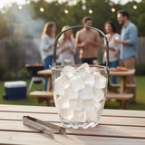 Ice Bucket With Handle and Metal Tongs 800ml
