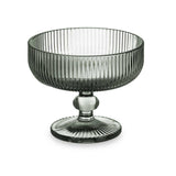 Ice Cream Glass Moss Green Stripes 310ml