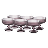 Ice Cream Glass Pink Stripes 310ml (Set of 6)