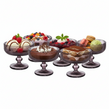 Ice Cream Glass Pink Stripes 310ml (Set of 6)