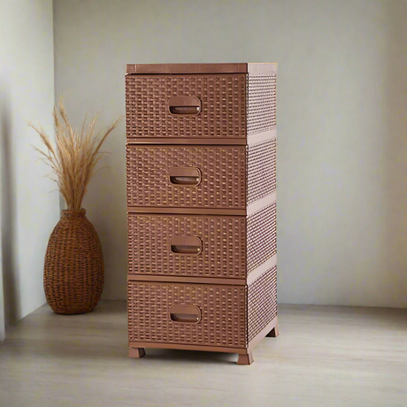 Rattan Commode Brown