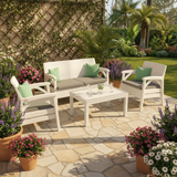 Garden Set Santana For 4 Persons White