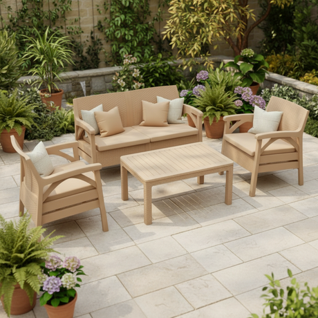Garden Set Santana For 4 Persons Beige