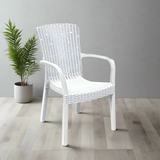 Sedan Rattan Armchair White