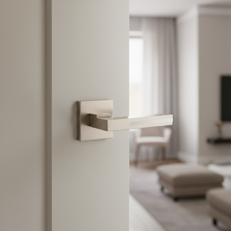 Handle on Straight Rose With Straight Key Escutcheons MSN