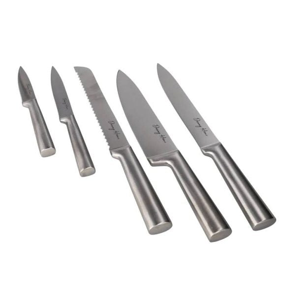 Natural Kitchen Knife Block Set 5 Pcs