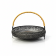 Iron Oval Fruit Basket Black