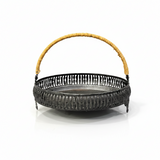 Iron Oval Fruit Basket Black