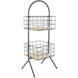 Wire 2 Level Storage Caddies H80cm