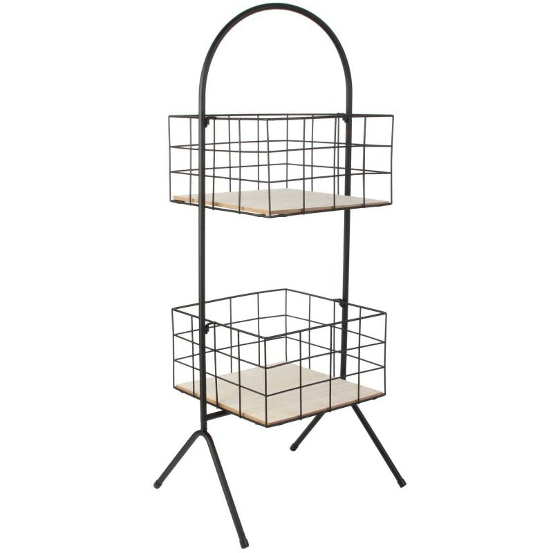 Wire 2 Level Storage Caddies H80cm