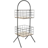 Wire 2 Level Storage Caddies H80cm
