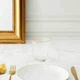Gold Edge Ribbed Glass 35CL