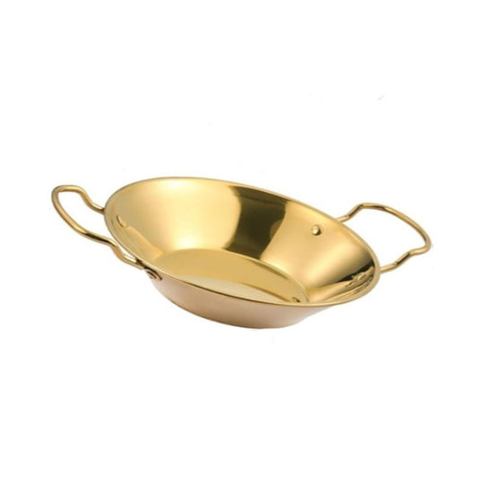 Stainless Steel Gold Plated Ramen Noodles Wok 26cm