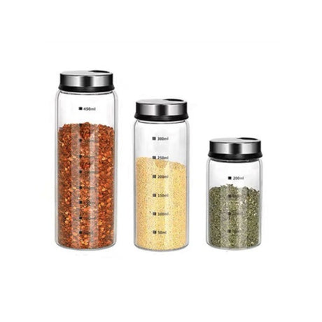 Kitchen Spice Glass Jar (Set of 3)