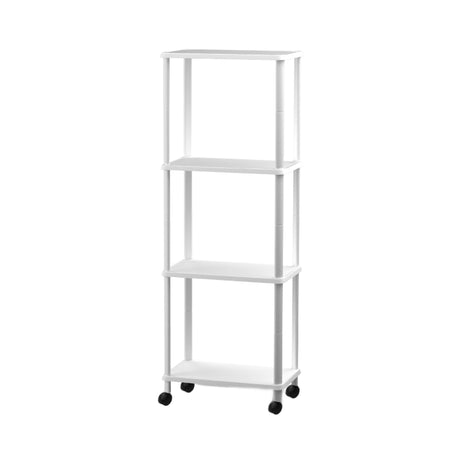 Kitchen Storage Four Shelf Trolley White