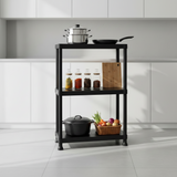 Kitchen Storage Three shelves Black (Made in Portugal)