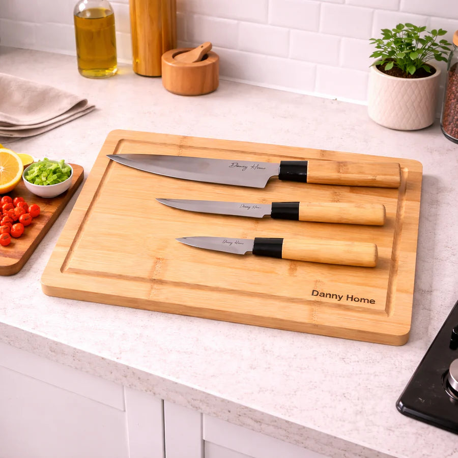 Natural Knife Set 4 Pcs
