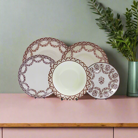 Lagny Pink Dinner Set 85pcs