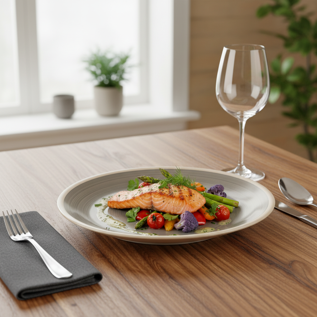 Large Stoneware Dinner Plate Grey 26.5cm