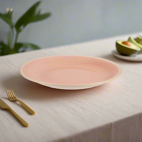 Large Stoneware Dinner Plate Pink 26.5cm