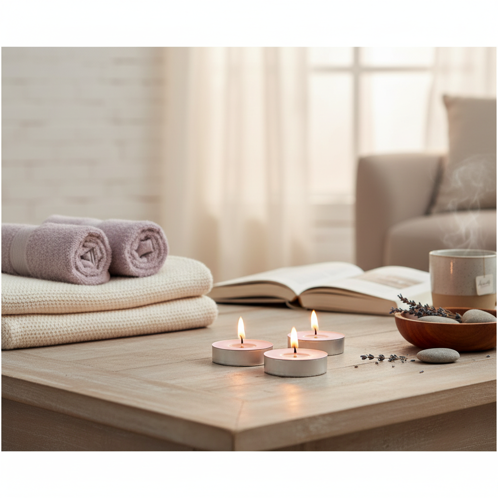 Lavender Tea Light Candles Set of 18pcs