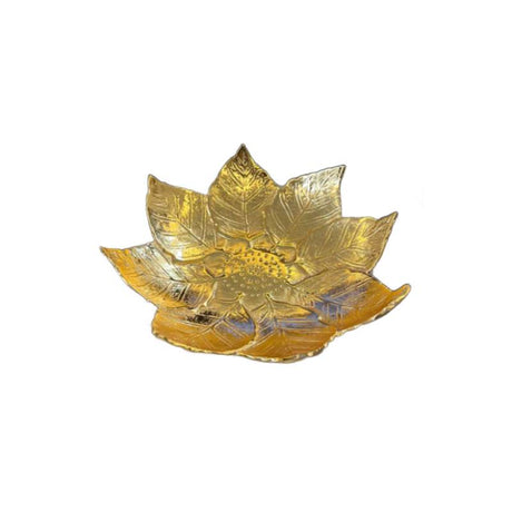 Leaf Fruit Bowl Gold