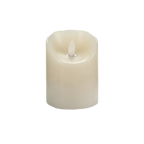 Led Flame Cream Candle 10cm
