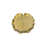 Lilly Leaf Serving Tray Antique Gold