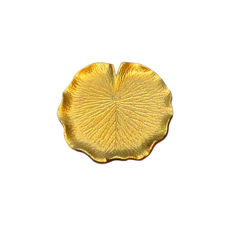 Lilly Leaf Serving Tray Gold