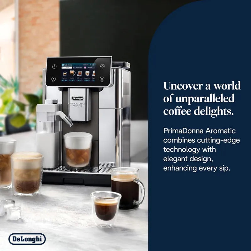 Delonghi Primadonna Aromatic Fully Automatic Coffee Machine ECAM630.75