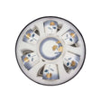 Cup & Saucer Set Blue Flower (6pcs Set)