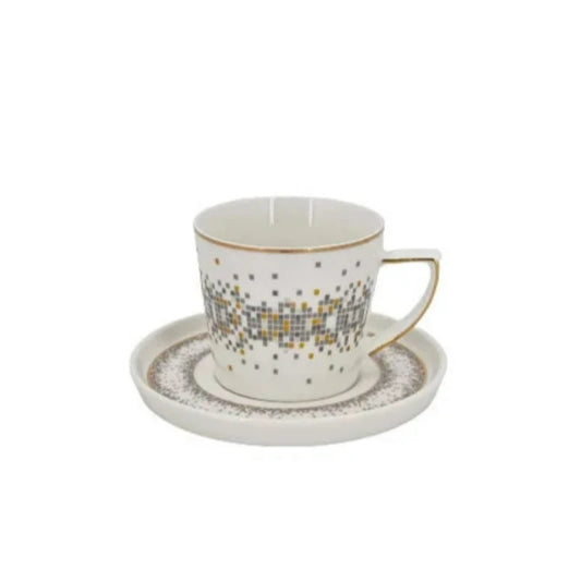 Cup & Saucer Set Pixcel (6pcs Set)