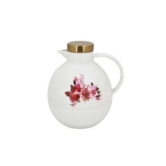 Thermos Flask Floral White