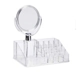 Makeup Organizer With Mirror 16 Slots