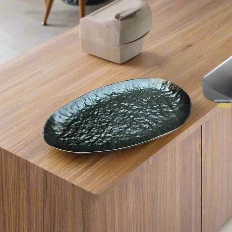 Mango Shape Dry Fruit Serving Tray Black