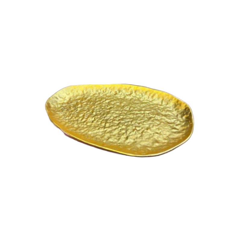 Mango Shape Dry Fruit Serving Tray Gold