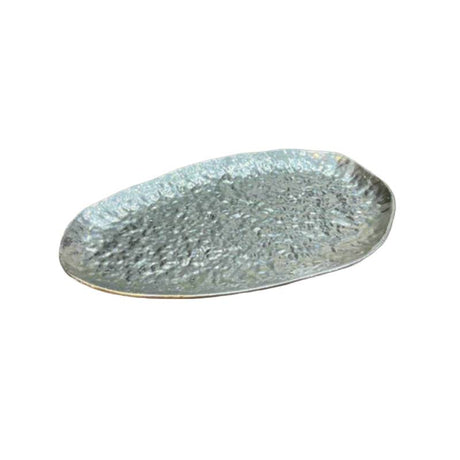 Mango Shape Dry Fruit Serving Tray Silver